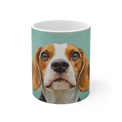 Beagle Mug — 11oz White Ceramic Coffee Cup