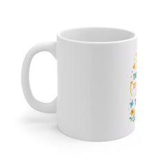 11oz Motivational Mug — "The Best Way to Get Things Done is to Begin" Floral Calendar Coffee Cup