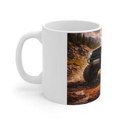 Off-Road Truck Coffee Mug — Rugged 4x4 Adventure Scenic Camper Mug