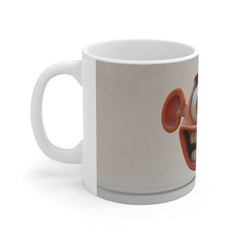 Funny Grinning Emoji Face Mug — Silly Cartoon Smile Coffee Cup