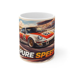Racing Mug — 'Pure Speed' Classic Vintage Race Car Coffee Cup
