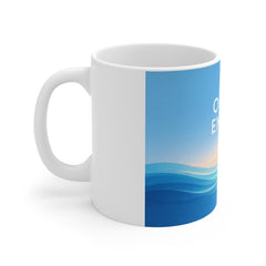Ocean Energy Ceramic Mug — Sunrise Wave Coffee Cup