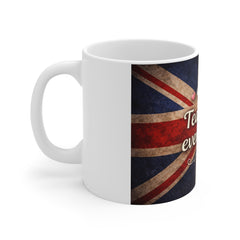 Tea Solves Everything Mug — British Union Jack Tea Cup Gift