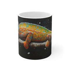 Chameleon Art Mug — Colorful Sleeping Chameleon 11oz Ceramic Coffee Cup
