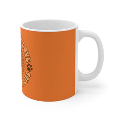 Cats Are My Love, Coffee Is My Life Mug — Cute Orange Cat Coffee Cup for Cat Lovers