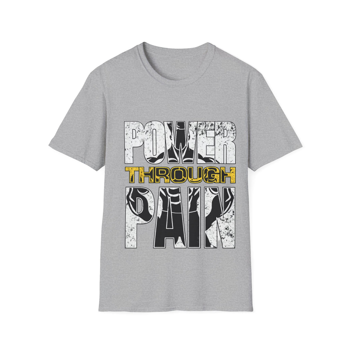 Power Through Pain T-Shirt — Motivational Fitness Tee for Athletes & Gym Enthusiasts