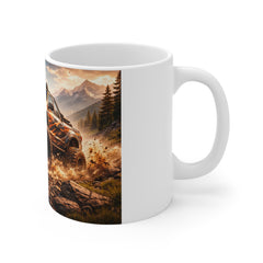 Off-Road Truck Coffee Mug — Rugged 4x4 Adventure Scenic Camper Mug