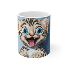 Funny Cat 11oz White Mug – Cute & Sassy Cat Coffee Cup for Cat Lovers