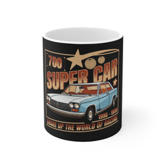 Car Mug — Vintage '700 Super Car' Classic Racing Coffee Cup