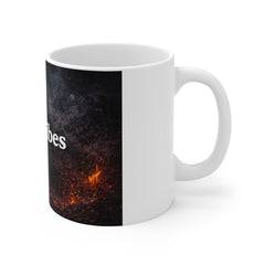 Dark Vibes Coffee Mug — Gothic Black Aesthetic 11oz Ceramic Mug