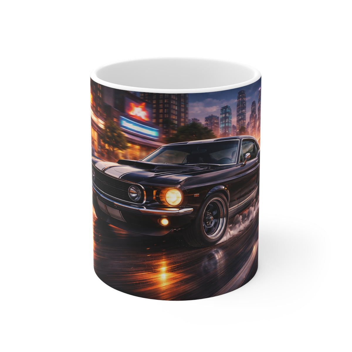 Midnight Thunder – Classic Muscle Car in the City