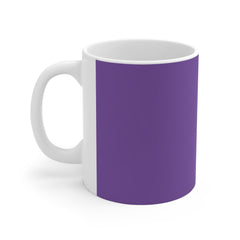 Fox Portrait Coffee Mug — Playful Purple 11oz Ceramic Mug for Animal Lovers