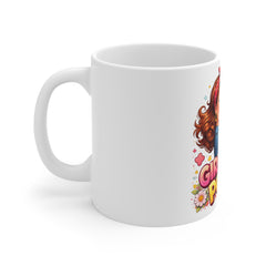 Girl Power Mug – Retro Rosie the Riveter Coffee Cup, Feminist Empowerment Gift