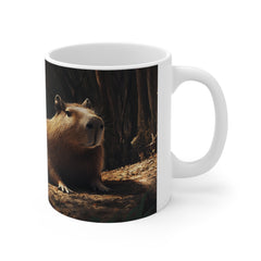 Otter by the River 11oz White Mug - Nature Animal Coffee Cup