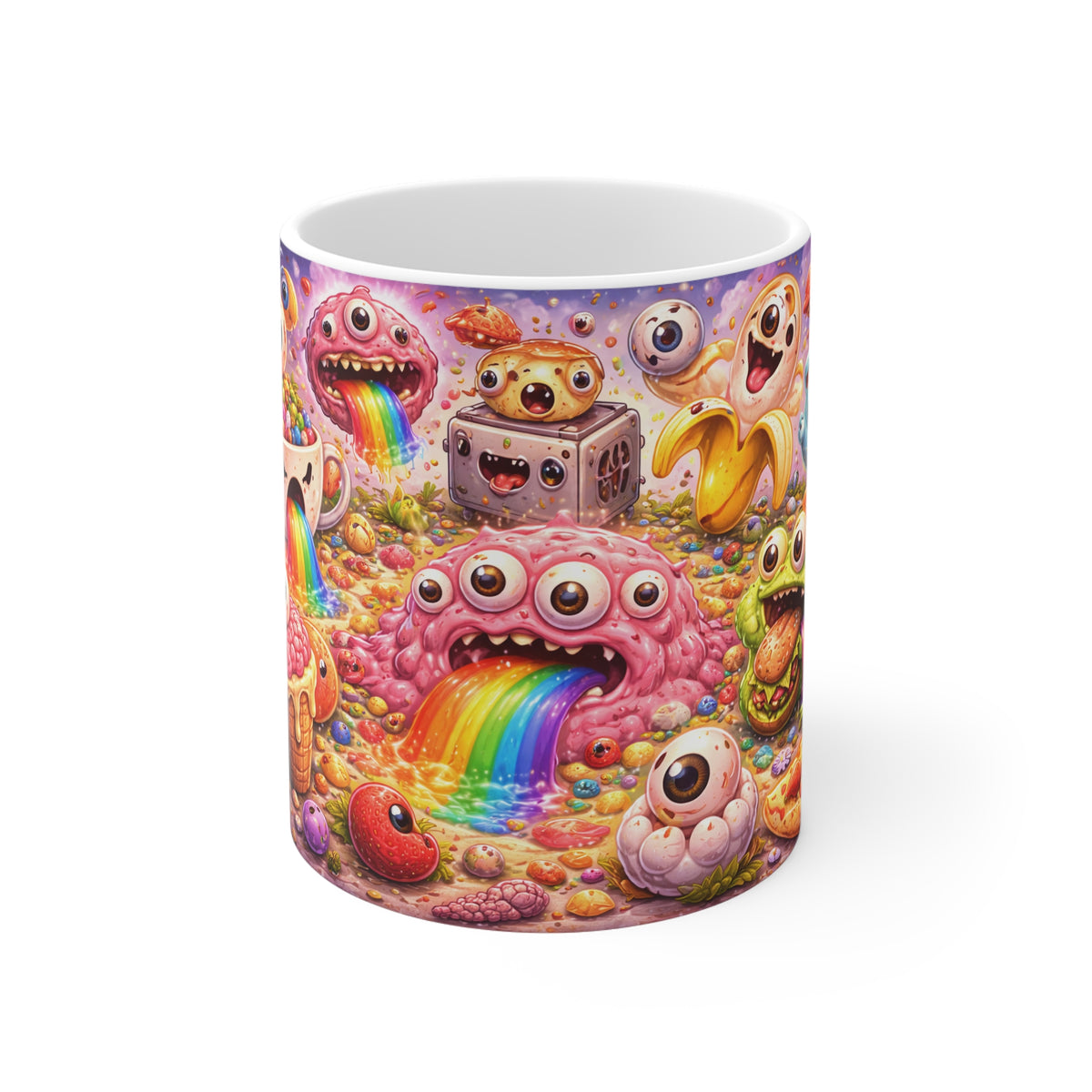 Mug — Cute Rainbow Monster Candy Art Coffee Cup