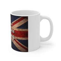 Tea Solves Everything Mug — British Union Jack Tea Cup Gift
