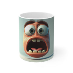 11oz Mug — Cartoon Shock Face Coffee Cup