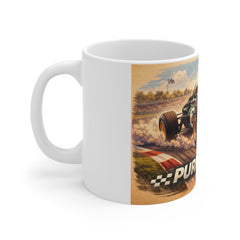 Racing Mug — "Pure Speed" Vintage Grand Prix Coffee Cup