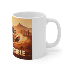 Mission Possible Desert Rally Mug — Retro Off-Road Adventure Coffee Cup