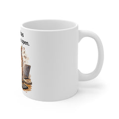 Funny Coffee Mug — “My Brain Has Too Many Tabs Open” Owl Memory Mug