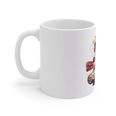 British Bulldog Mug — Cute UK Patriotic Coffee Cup with Union Jack, Bowler Hat & Tea
