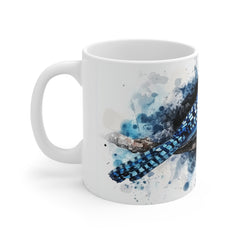 Blue Jay Bird Watercolor Mug — 11oz Ceramic Coffee Cup