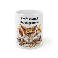 Professional Chaos Gremlin Mug — Funny Office Coffee Cup