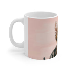 Cute Kitten 11oz White Mug – Adorable Cat Coffee Cup for Cat Lovers