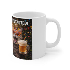 Let's Get This Party Started Mug — Funny Cats with Pizza Party Coffee Cup