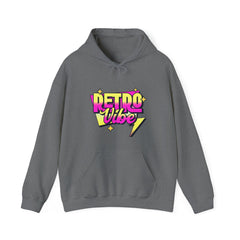 Retro Vibe Hoodie — 80s Neon Graphic Pullover