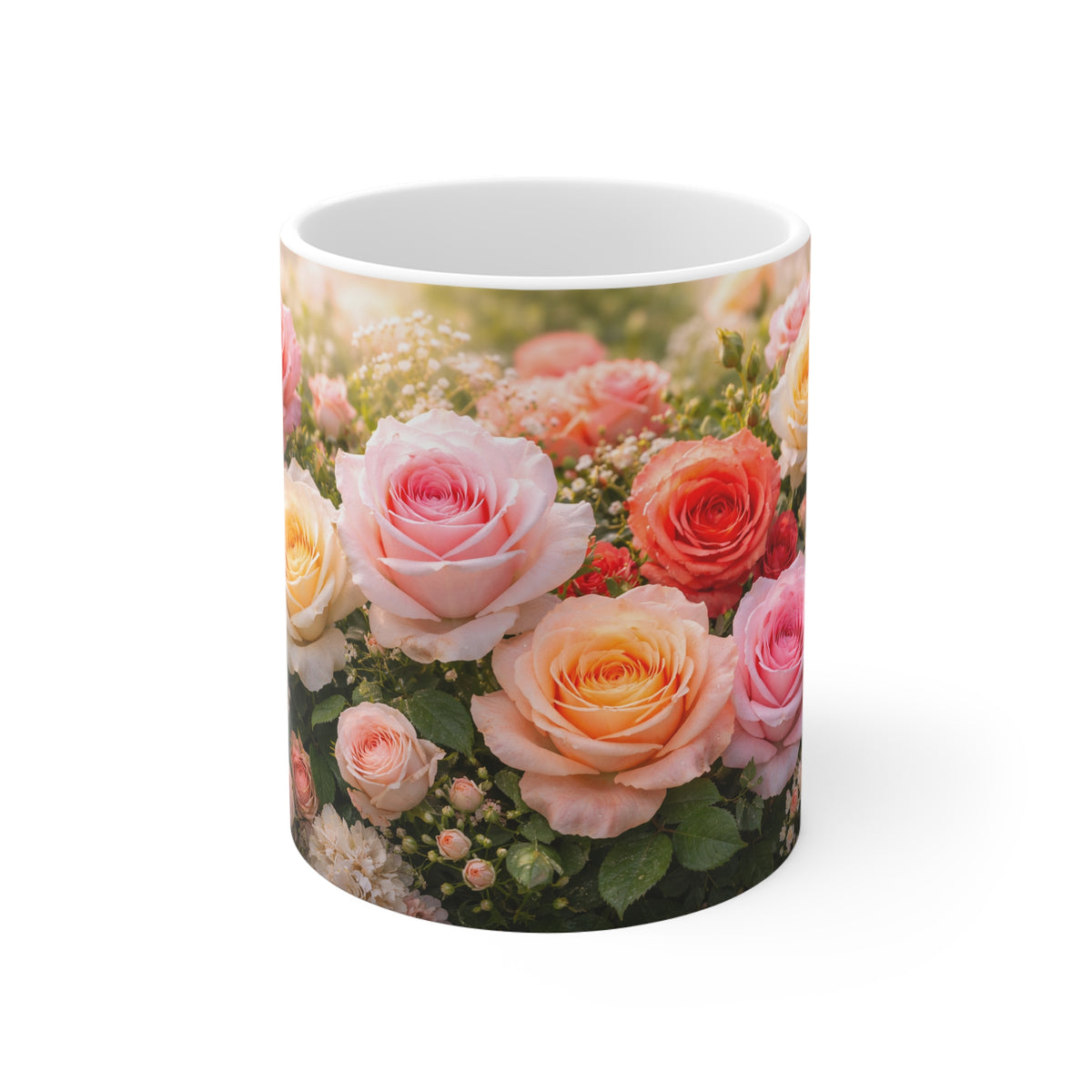 Blush & Bloom – Elegant Rose Garden Mug