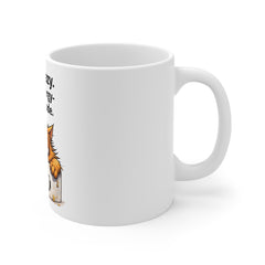 Coffee Mug — "I'm Not Lazy, I'm on Energy-Saving Mode" Cat Mug (Funny Cat Lover Gift)