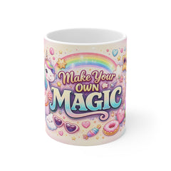 Make Your Own Magic – Fun & Colorful Coffee Mug (11oz)