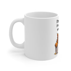 Coffee Mug — "I'm Not Lazy, I'm on Energy-Saving Mode" Cat Mug (Funny Cat Lover Gift)