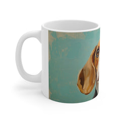 Beagle Mug — 11oz White Ceramic Coffee Cup