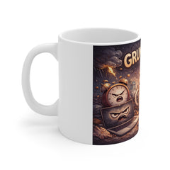 Grumpy Vibes Coffee Mug — Funny Cat & Coffee 11oz Ceramic Mug