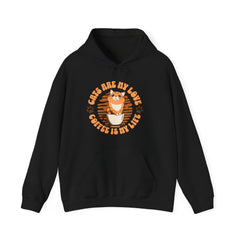 Cat & Coffee Hoodie — "Cats Are My Love, Coffee Is My Life" Cute Cat Lover Pullover