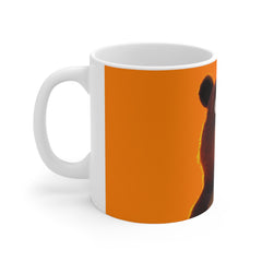 Surprised Bear Coffee Mug — Cute Cartoon Bear Face 11oz Ceramic Mug