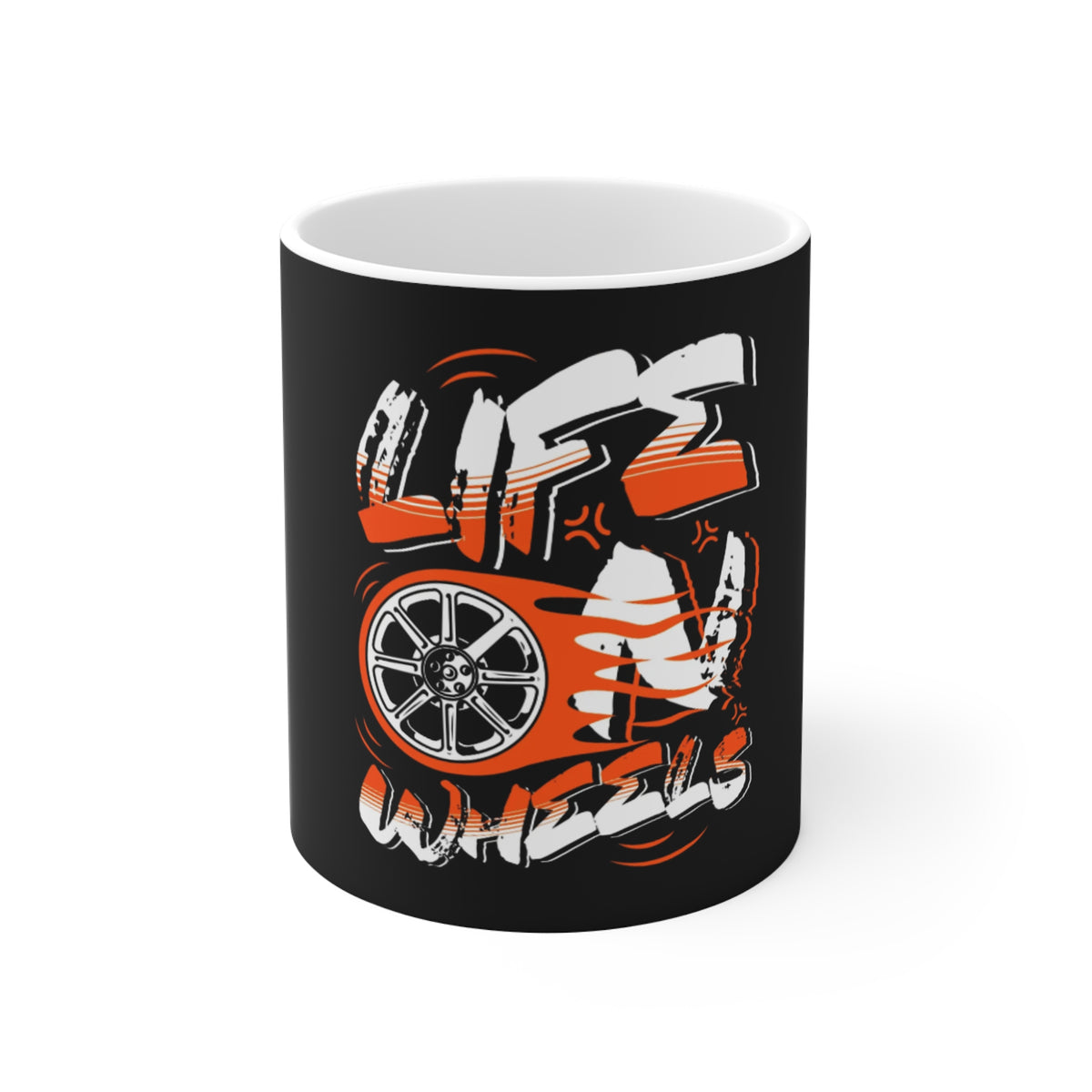Life on Wheels Racing Mug — Car Enthusiast 11oz Coffee Cup